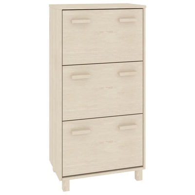 Kenkäkaappi HAMAR hunajanruskea 59,5x35x117 cm täysi mänty