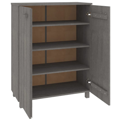 Kenkäkaappi HAMAR vaaleanharmaa 85x40x108 cm täysi mänty