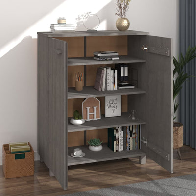 Kenkäkaappi HAMAR vaaleanharmaa 85x40x108 cm täysi mänty
