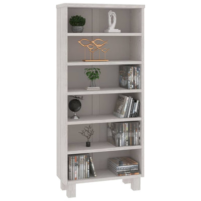 CD-kaappi HAMAR valkoinen 45x18x100 cm täysi mänty