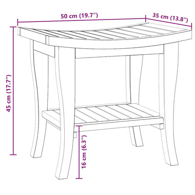 Kylpyhuoneen sivupöytä Filic 50x35x45cm (tiikki)