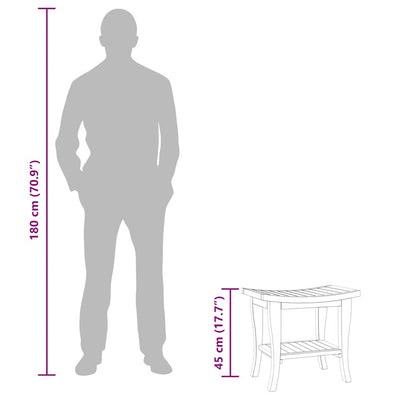 Kylpyhuoneen sivupöytä Filic 50x35x45cm (tiikki)