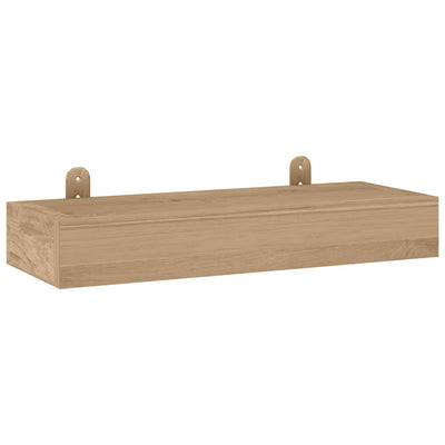 Seinähyllyt 2 kpl 40x15x4 cm täysi tiikki