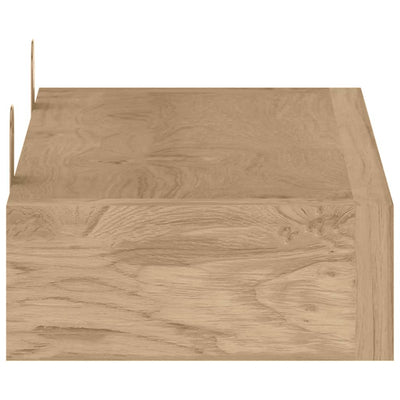 Seinähyllyt 2 kpl 40x15x4 cm täysi tiikki