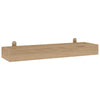 Seinähyllyt 2 kpl 60x15x4 cm täysi tiikki