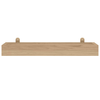 Seinähyllyt 2 kpl 60x15x4 cm täysi tiikki