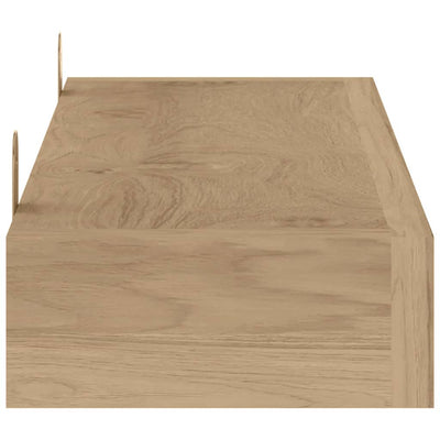 Seinähyllyt 2 kpl 60x15x4 cm täysi tiikki
