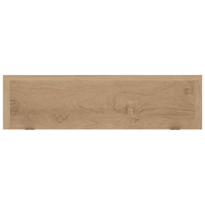 Seinähyllyt 2 kpl 60x15x4 cm täysi tiikki