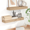 Seinähyllyt 2 kpl 60x15x4 cm täysi tiikki