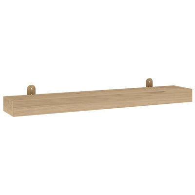 Seinähyllyt 2 kpl 90x15x4 cm täysi tiikki