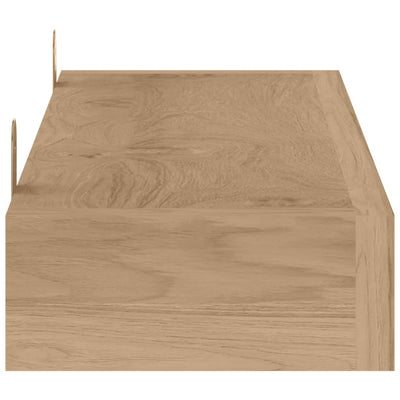 Seinähyllyt 2 kpl 90x15x4 cm täysi tiikki
