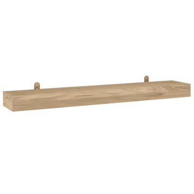Seinähyllyt 2 kpl 110x15x4 cm täysi tiikki