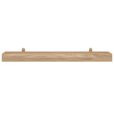 Seinähyllyt 2 kpl 110x15x4 cm täysi tiikki
