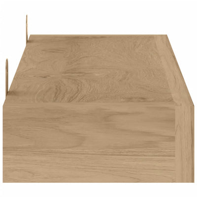 Seinähyllyt 2 kpl 110x15x4 cm täysi tiikki