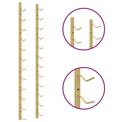 Kulta seinälle kiinnitettävä viinipulloteline Jonny 12 pullolle (rauta)