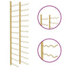 Seinälle kiinnitettävä viinipulloteline 36 pullolle kulta rauta