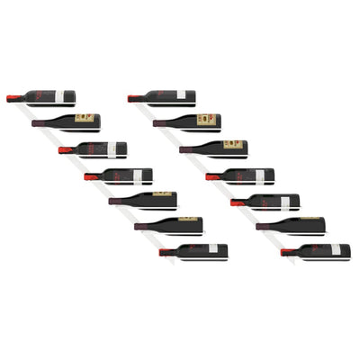 Valkoinen seinäkiinnitettävä viinipulloteline Estes 7 pullolle (2 kpl)