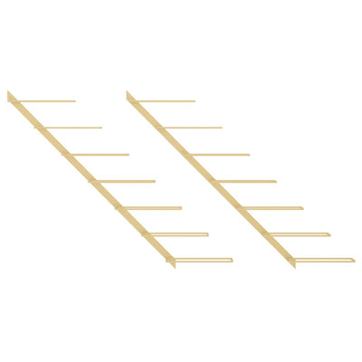 Kulta seinäkiinnitettävä viinipulloteline Estes (7 pulloa 2kpl metalli)