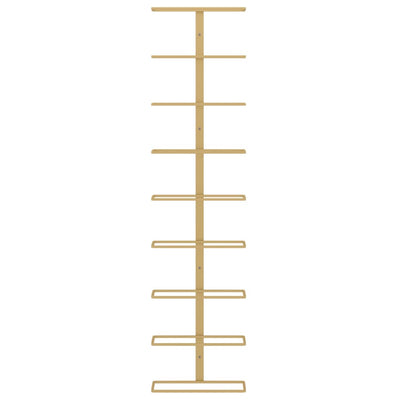 Kulta seinäkiinnitettävä viinipulloteline Yamya 9 pullolle (rauta)
