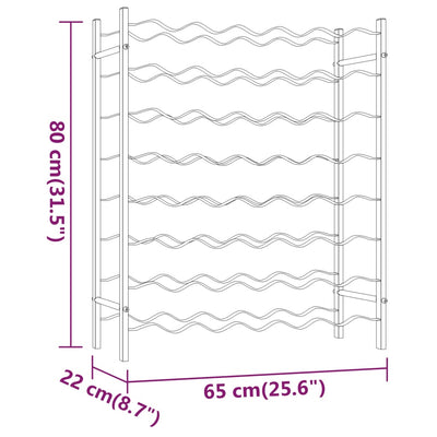 Viinipulloteline 48 pullolle kultainen metalli