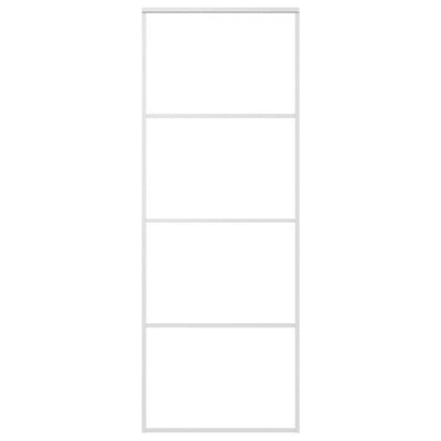 Valkoinen liukuovi esg-lasi ja alumiini Cretu 76x205cm