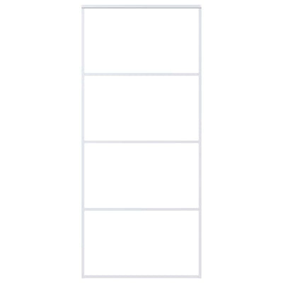 Valkoinen liukuovi esg-huurrelasi ja alumiini Cretu 90x205cm