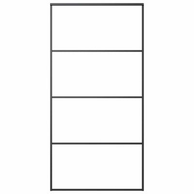 Musta liukuovi esg-huurrelasi ja alumiini Cretu 102,5x205cm