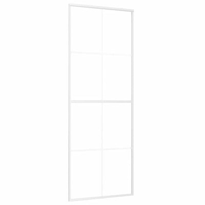 Valkoinen liukuovi esg-huurrelasi ja alumiini Botezatu 76x205cm