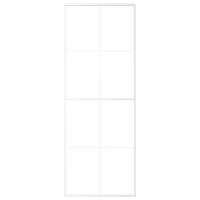 Valkoinen liukuovi esg-huurrelasi ja alumiini Botezatu 76x205cm