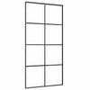 Musta liukuovi Botezatu 102,5x205cm (esg-lasi ja alumiini)