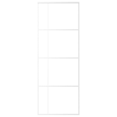 Valkoinen liukuovi esg-lasi ja alumiini Macrid 76x205cm