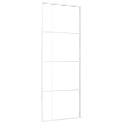 Valkoinen liukuovi esg-huurrelasi ja alumiini Macrid 76x205cm