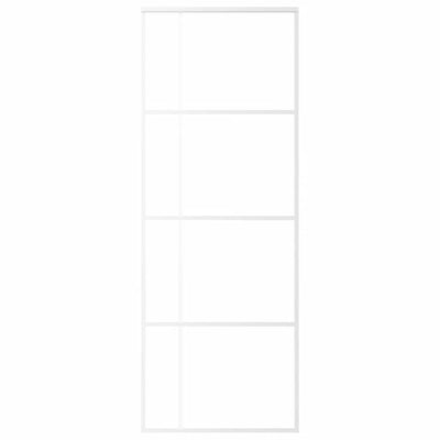 Valkoinen liukuovi esg-huurrelasi ja alumiini Macrid 76x205cm