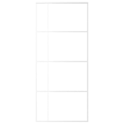 Valkoinen liukuovi esg-lasi ja alumiini Macrid 90x205cm