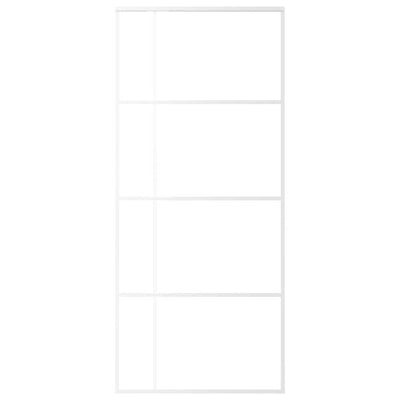 Valkoinen liukuovi esg-huurrelasi ja alumiini Macrid 90x205cm