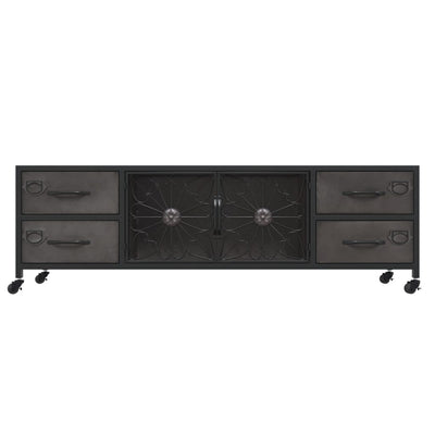 TV-taso hopea 110x30x40 cm rauta