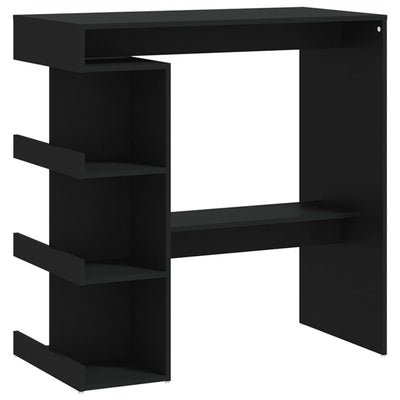Baaripöytä telineellä musta 100x50x101,5 cm tekninen puu