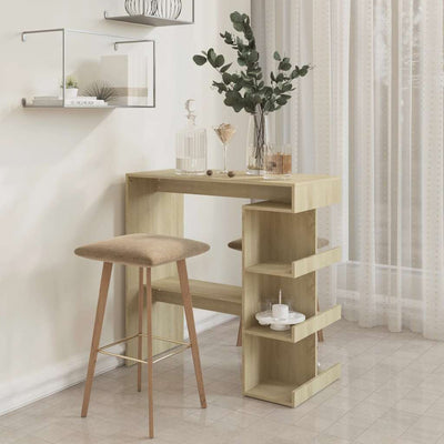 Sonoma tammi baaripöytä telineellä Radut 100x50x101,5cm (puinen)