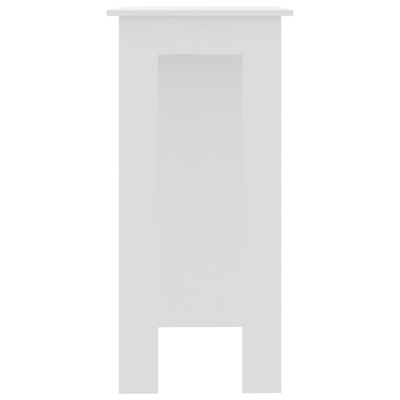 Valkoinen baaripöytä hyllyllä Stavarache 102x50x103,5cm (puinen)