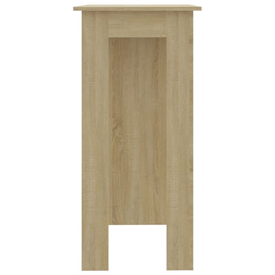 Sonoma-tammi baaripöytä hyllyllä Stavarache 102x50x103,5cm (puinen)