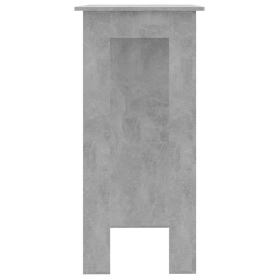 Baaripöytä hyllyllä betoninharmaa 102x50x103,5 cm tekninen puu