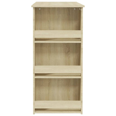 Baaripöytä säilytystelineellä Sonoma-tammi 102x50x103,5 cm levy