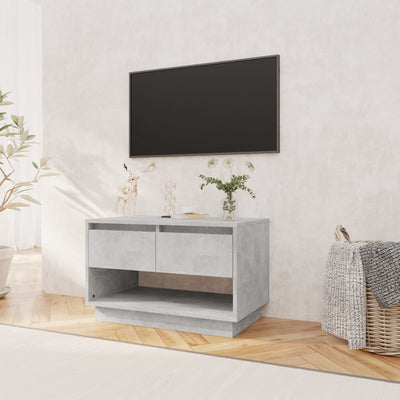 TV-taso betoninharmaa 70x41x44 cm tekninen puu
