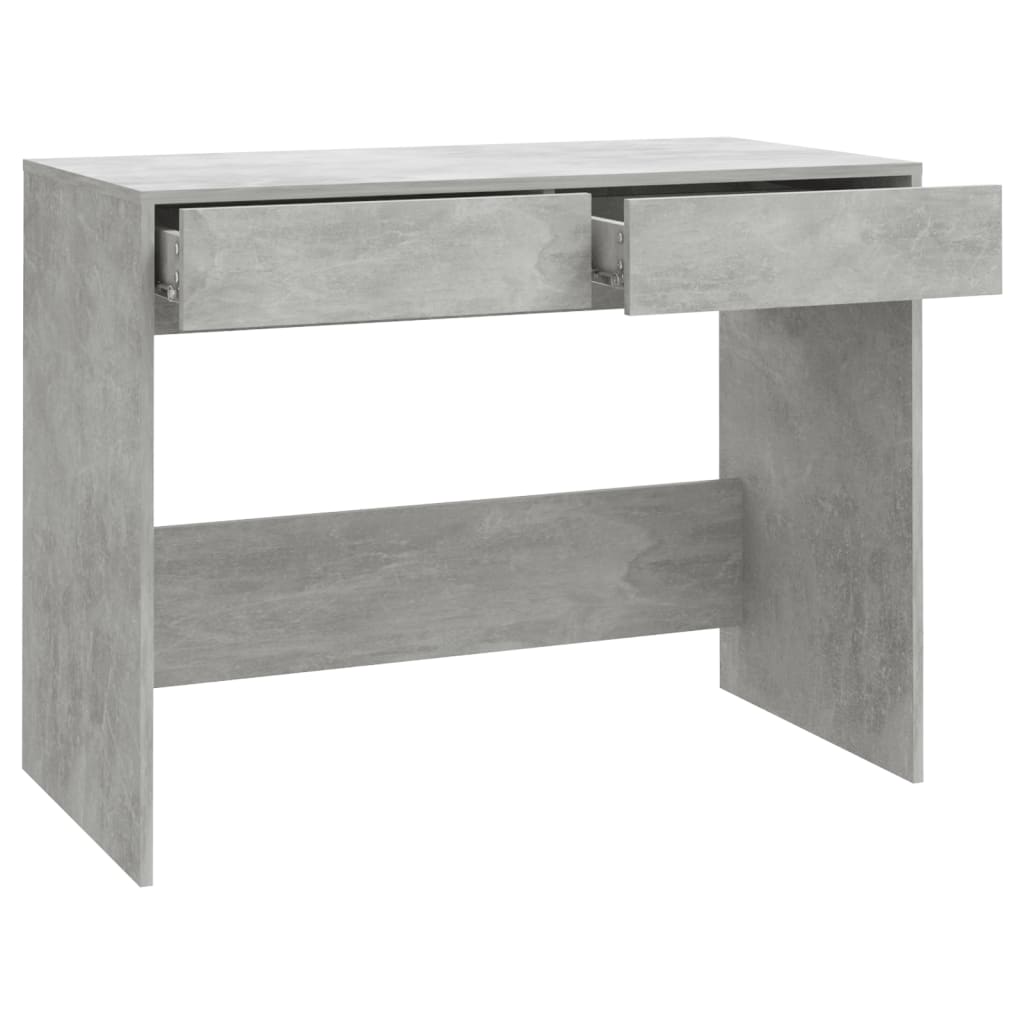 Betoninharmaa työpöytä Claudius 101x50x76,5cm (puinen)