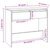 Konsolipöytä betoninharmaa 89x41x76,5 cm tekninen puu