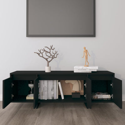 TV-taso musta 120x30x40,5 cm lastulevy