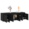 TV-taso musta 120x30x40,5 cm lastulevy