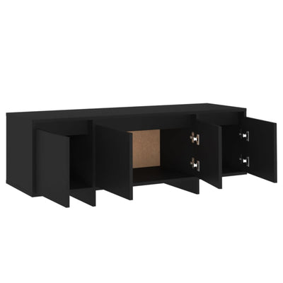 TV-taso musta 120x30x40,5 cm lastulevy