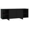 TV-taso musta 130x35x50 cm lastulevy