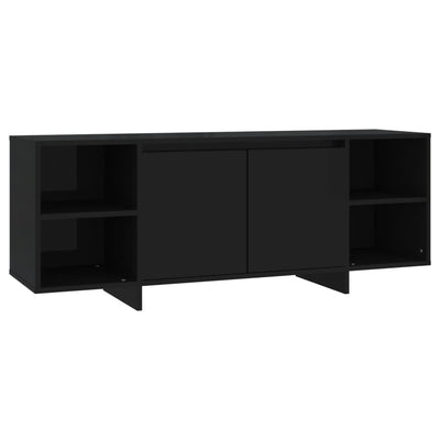 TV-taso musta 130x35x50 cm lastulevy